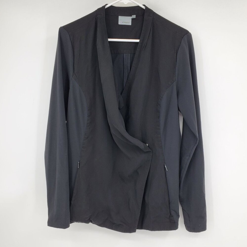 Athleta Snap Front Women's Yama Jacket Blazer Long Sleeved Shirt Jacket Medium